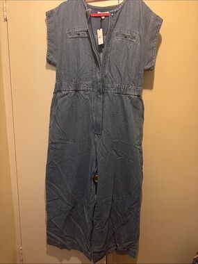 Banana Republic Light Wash Denim Jumpsuit
